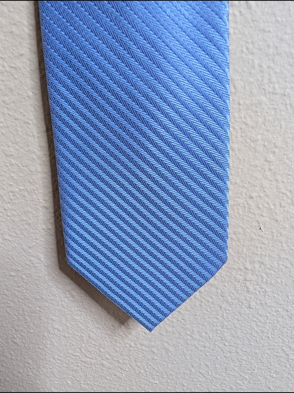 Stafford Tailored Culture 100% Silk Tie | Cornflower Blue Herringbone Texture